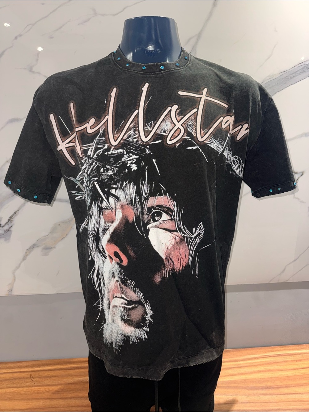 Hellstar Black Graphic Short-Sleeve Men's Tee